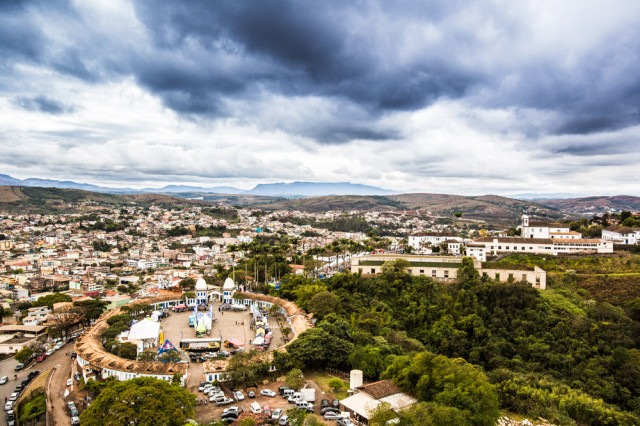 Vista aérea de Congonhas (MG) - Crédito: Bruno Senna / CIMTB Levorin